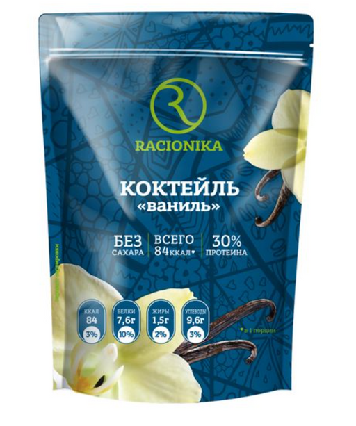 Racionika Diet Коктейль диетический без сахара, ваниль, 275 г, 1 шт.