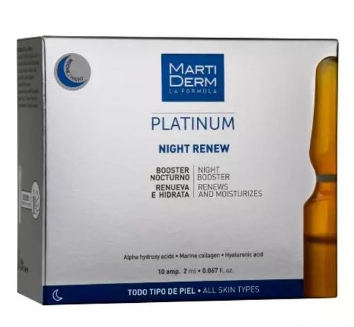 MartiDerm Platinum Night Renew Ночное восстановление, сыворотка, 2 мл, 10 шт.