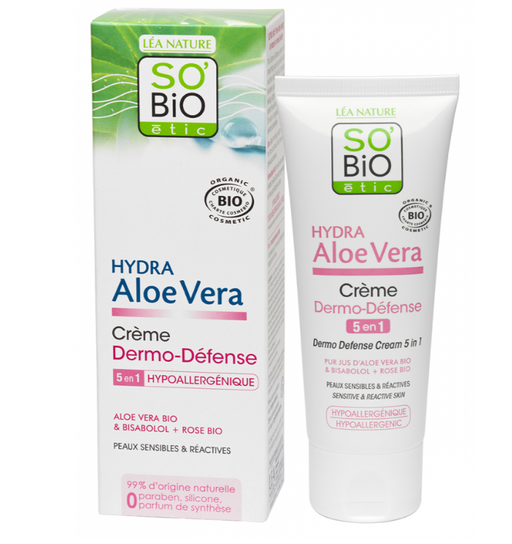 SO’BiO etic Защитный крем для чувствительной кожи, крем, алоэ вера, 50 мл, 1 шт.