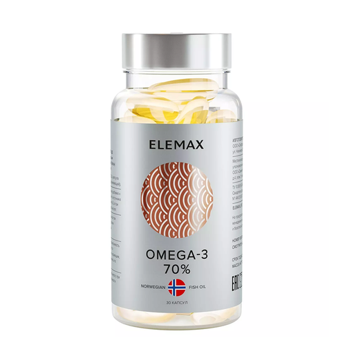 Elemax Omega-3 70%, капсулы, 30 шт.